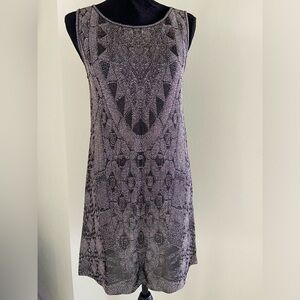 Chanel Black Gold Lurex Jacquard Knit Sleeveless Dress